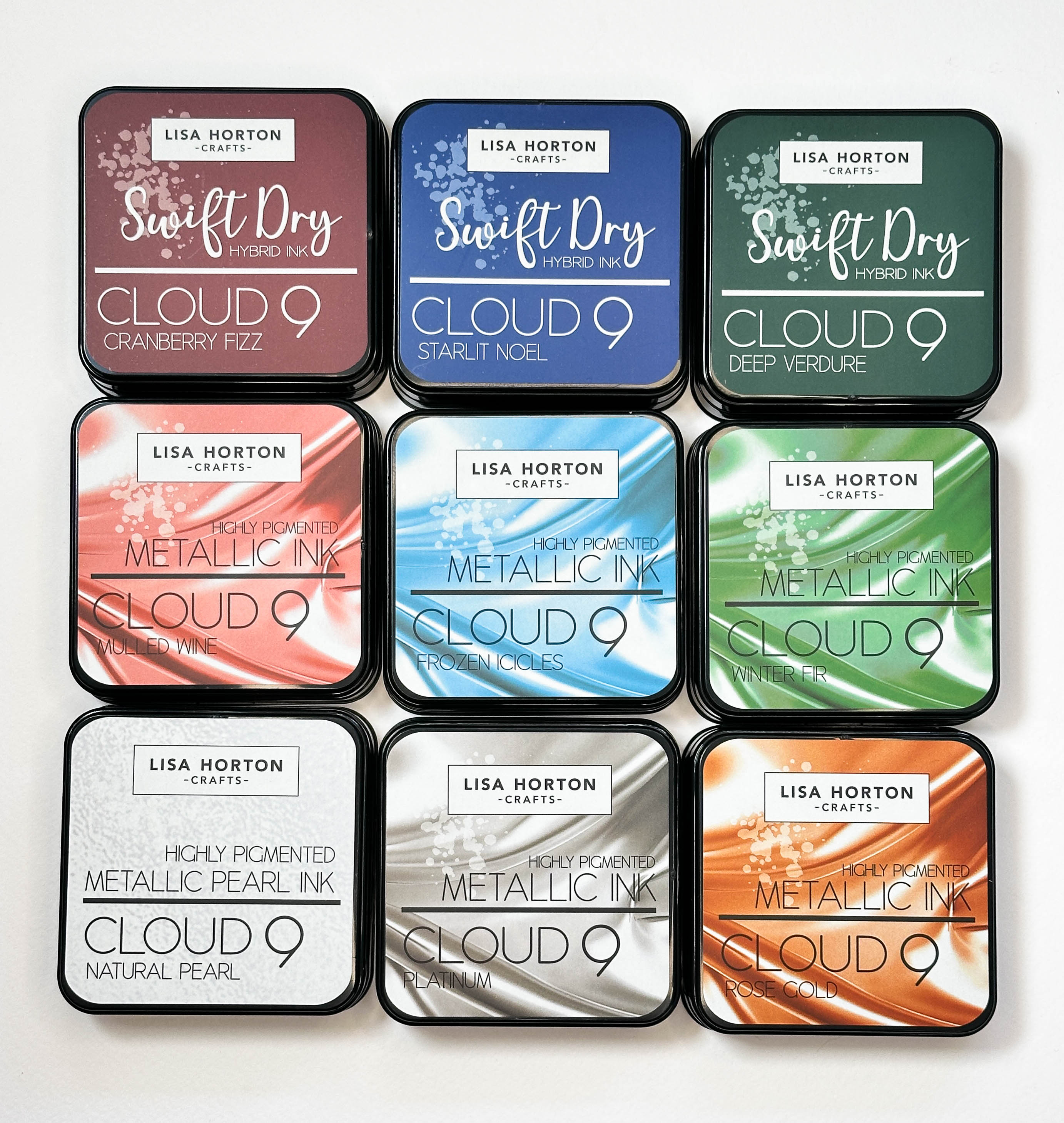 Cloud 9 New Ink Pads - Metallics and Swift Dry – Lisa Horton Crafts