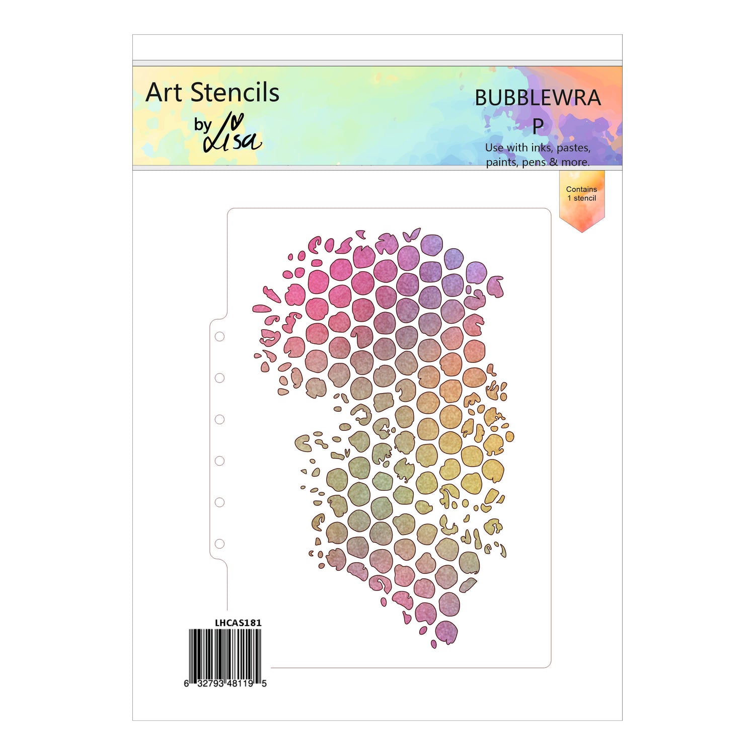 Lisa Horton Crafts Bubblewrap A5 Stencil