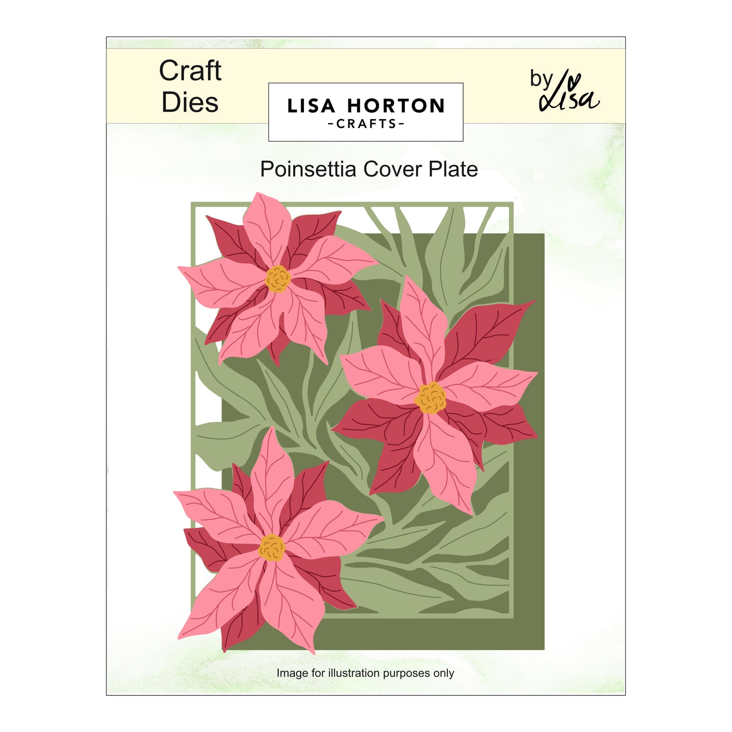 Lisa Horton Crafts Poinsettia Cover Plate Layering Die