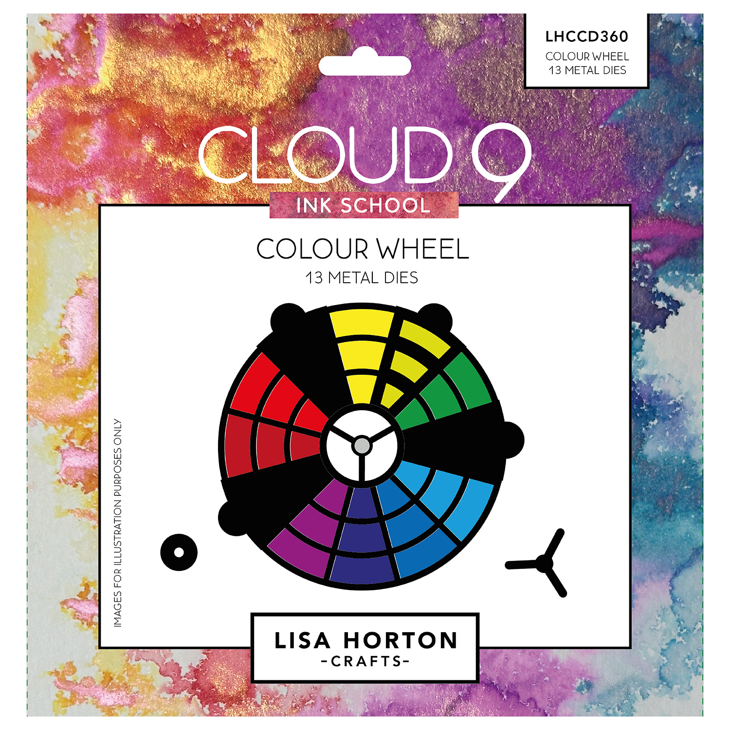 Lisa Horton Crafts Cloud 9 Ink School Colour Wheel Die Set