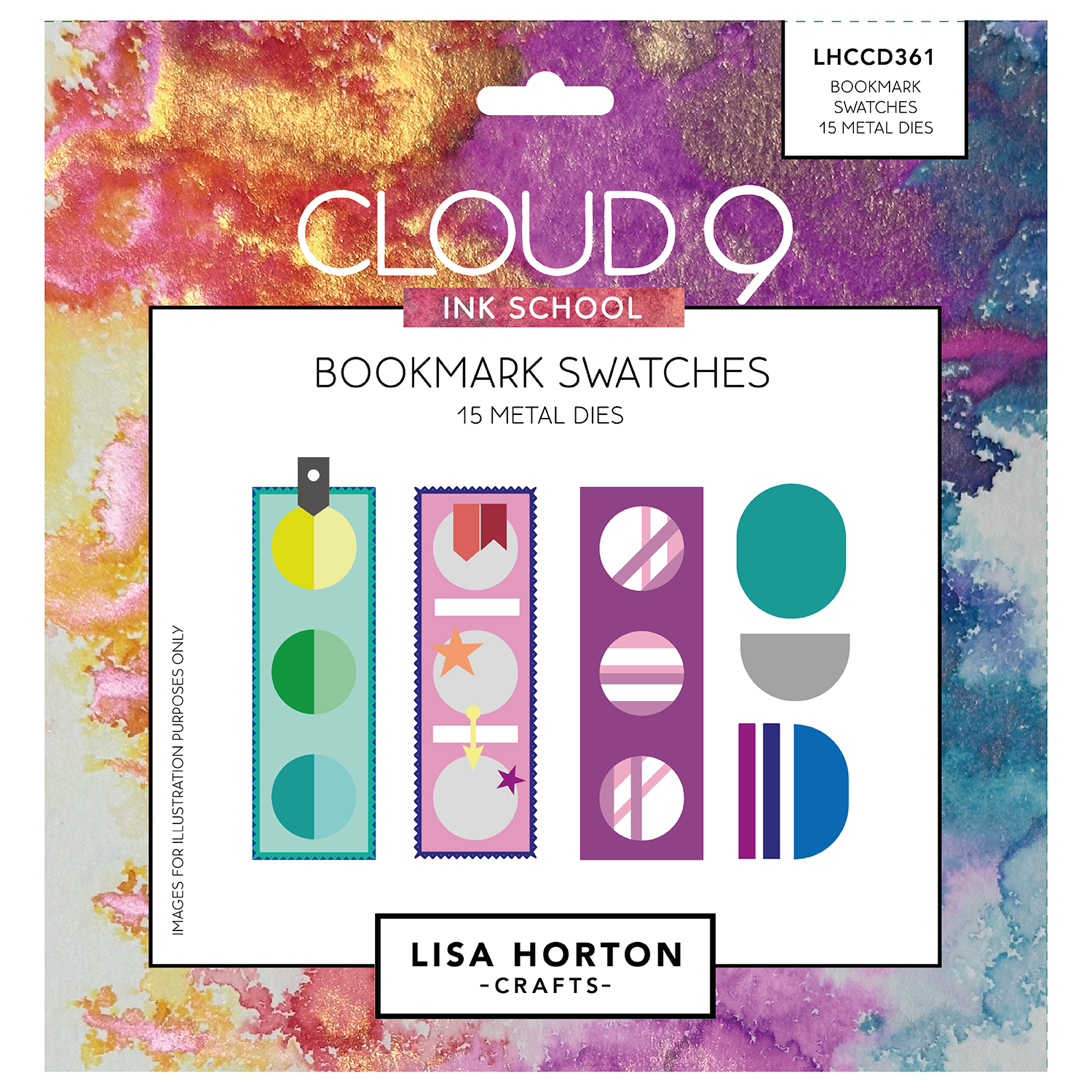 Lisa Horton Crafts Cloud 9 Ink School Bookmark Swatches Die Set