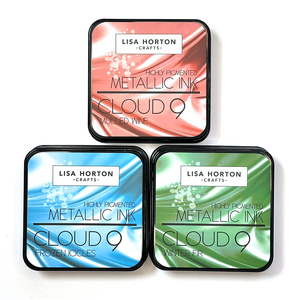 Lisa Horton Crafts Metallic Ink Pad Trio - Frozen Icicles, Winter Fir & Mulled Wine