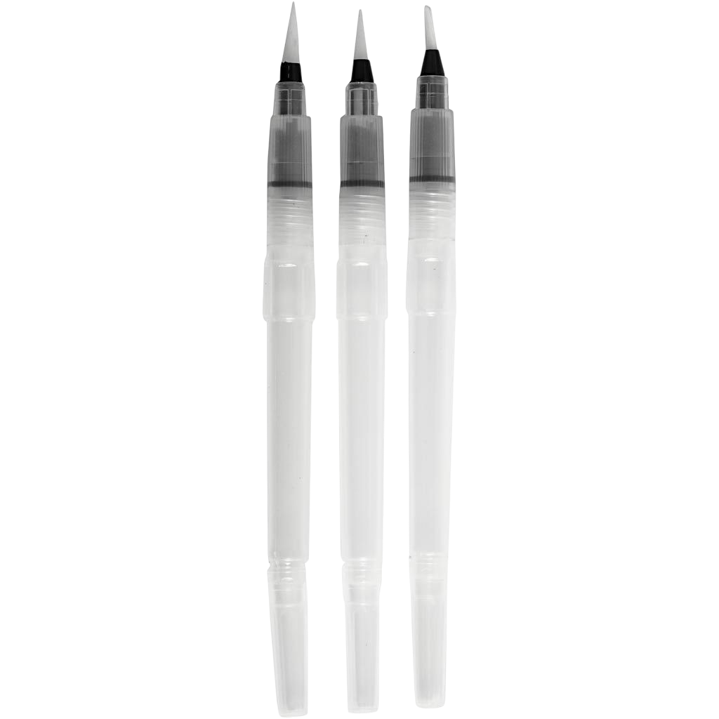 Water Brushes - 3 Brushes & Sizes