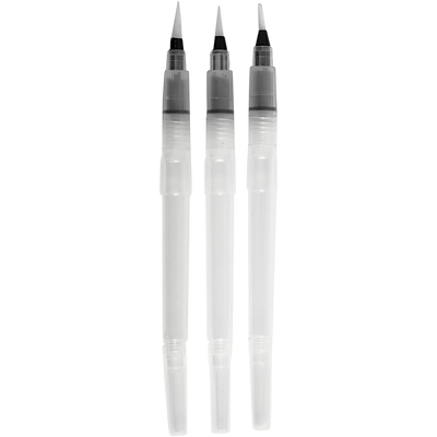 Water Brushes - 3 Brushes & Sizes