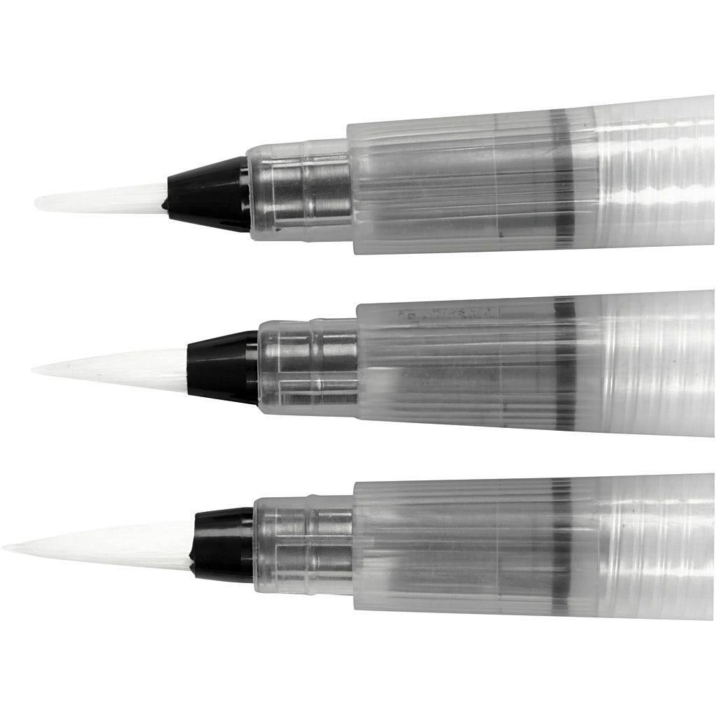 Water Brushes - 3 Brushes & Sizes