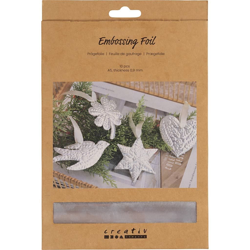 Silver Embossing Foil - 10 Pcs