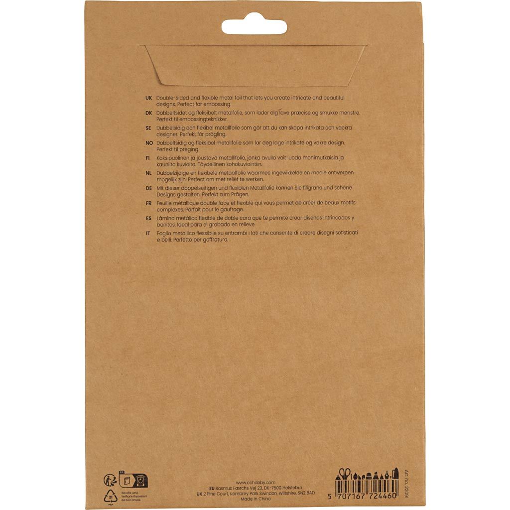 Silver Embossing Foil - 10 Pcs