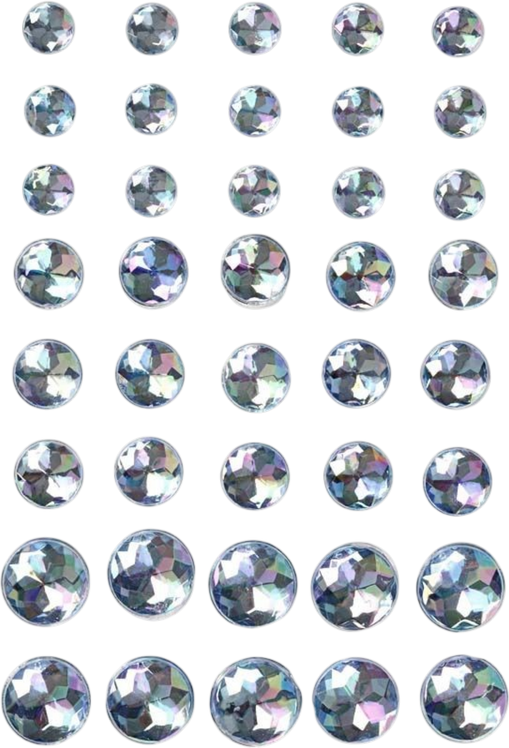 Self-Adhesive Rhinestones – Mixed Size, Blue (40pc)