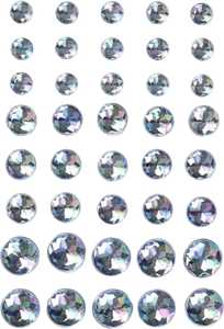 Self-Adhesive Rhinestones – Mixed Size, Blue (40pc)