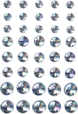 Self-Adhesive Rhinestones – Mixed Size, Blue (40pc)
