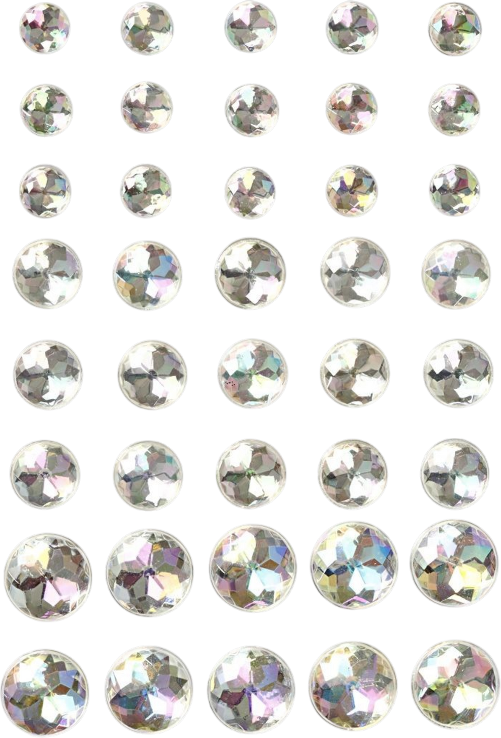 Self-Adhesive Rhinestones – Mixed Size, Crystal (40pc)