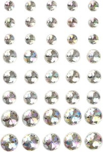 Self-Adhesive Rhinestones – Mixed Size, Crystal (40pc)
