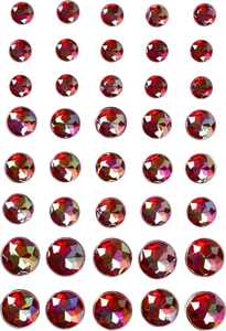 Self-Adhesive Rhinestones – Mixed Size, Red (40pc)
