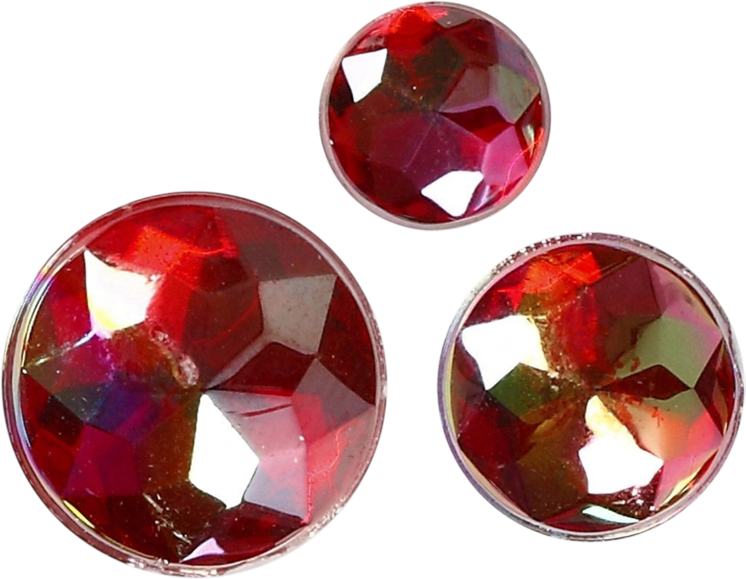 Self-Adhesive Rhinestones – Mixed Size, Red (40pc)