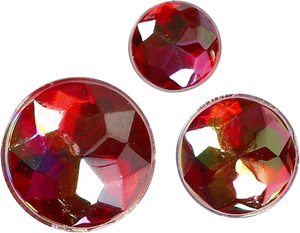 Self-Adhesive Rhinestones – Mixed Size, Red (40pc)