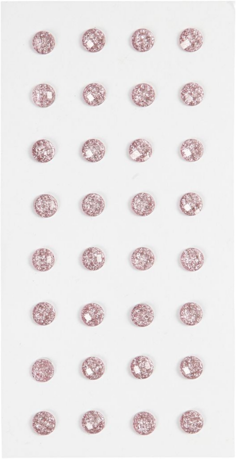 Self-Adhesive Rhinestones – 8mm, Light Red (32pc)