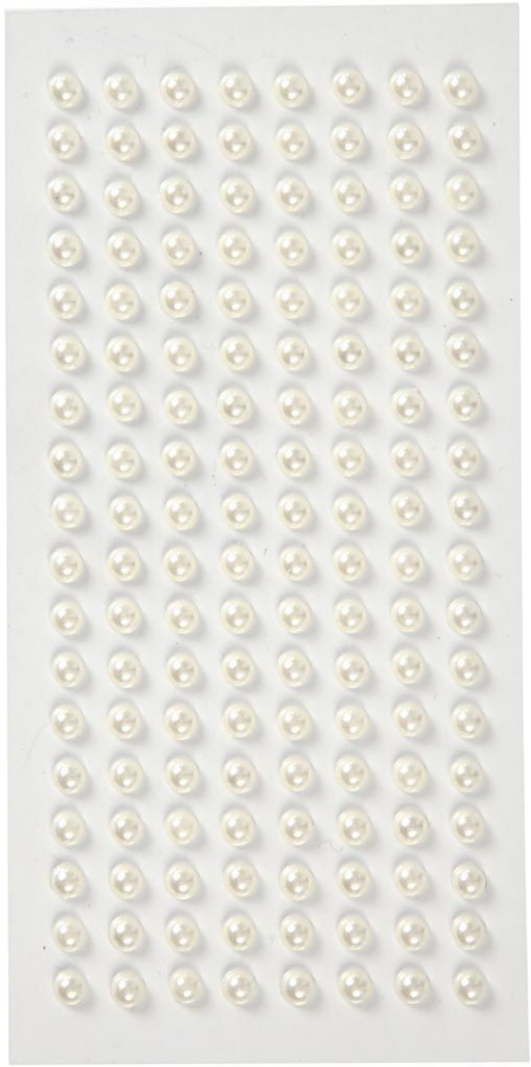 Self-Adhesive Half-Pearls – 5mm, White (144pc)