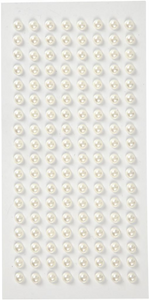 Self-Adhesive Half-Pearls – 5mm, White (144pc)