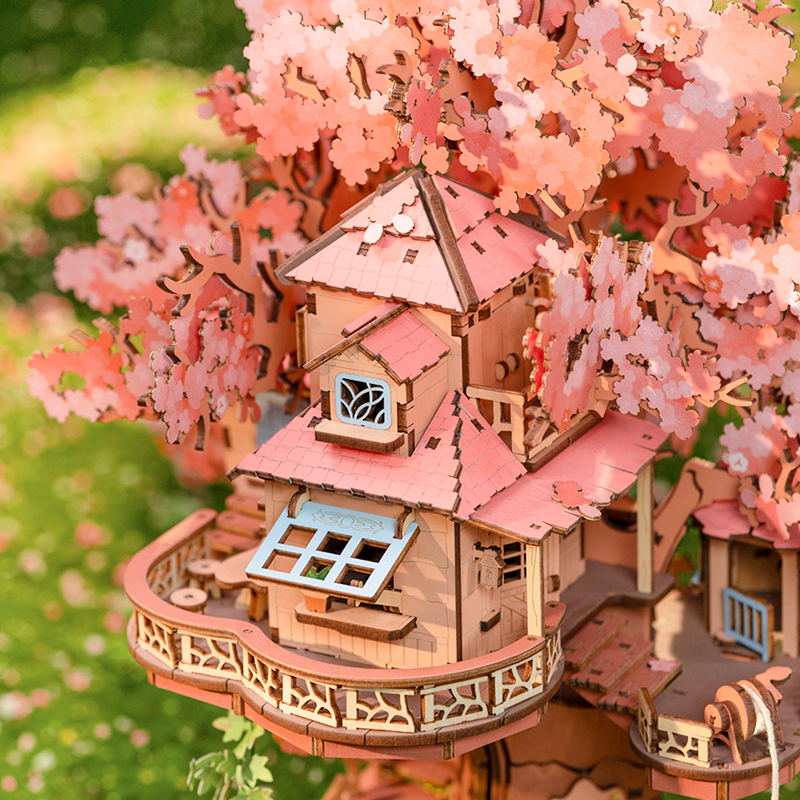 Rolife Sakura Tree House - DIY 3D Wooden Puzzle - TGS04