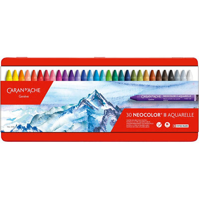 Caran D'Ache Neocolor II Aquarelle Wax Pastels - 30 Pack
