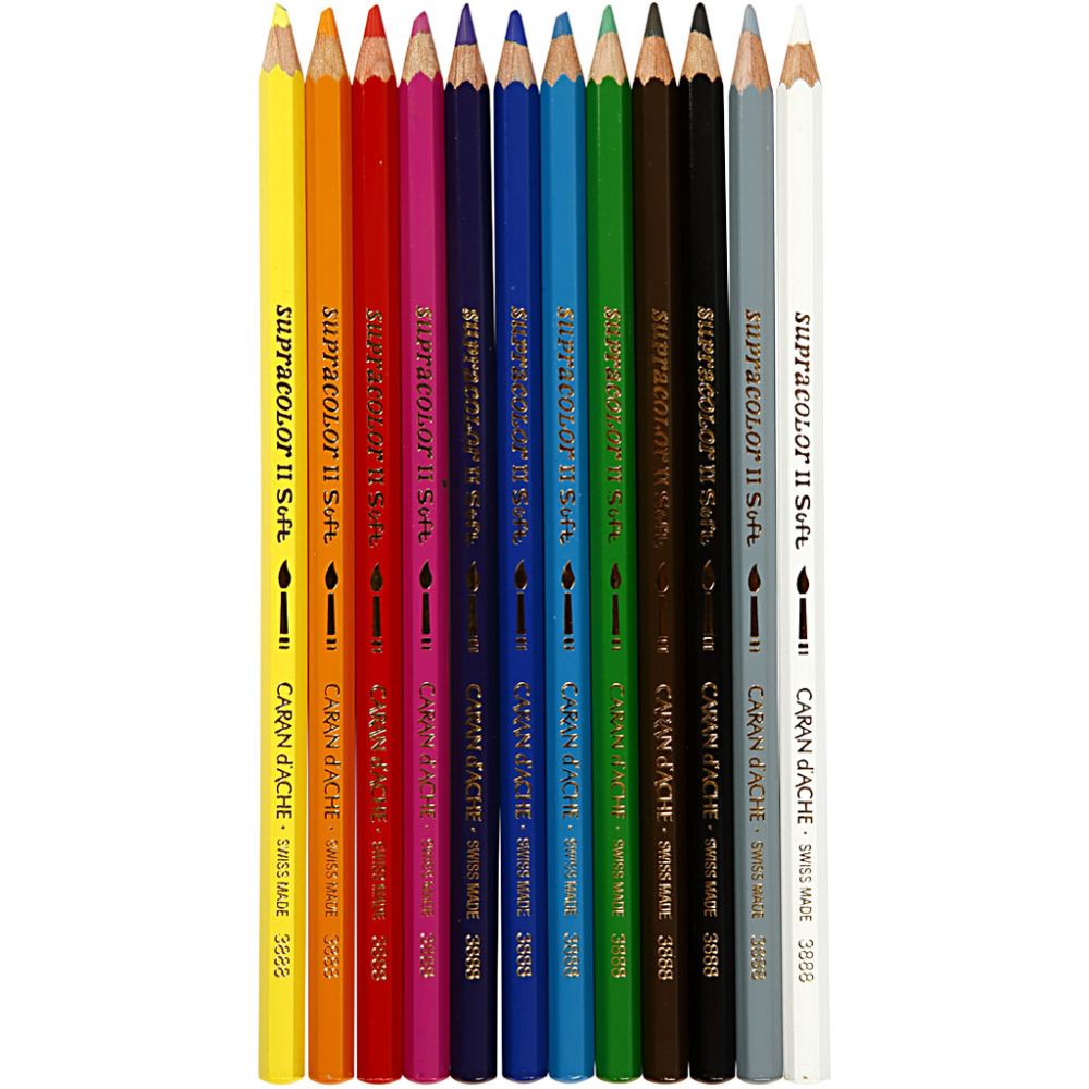 Caran D’Ache Supracolor II Watercolor Pencils - 12 Pack