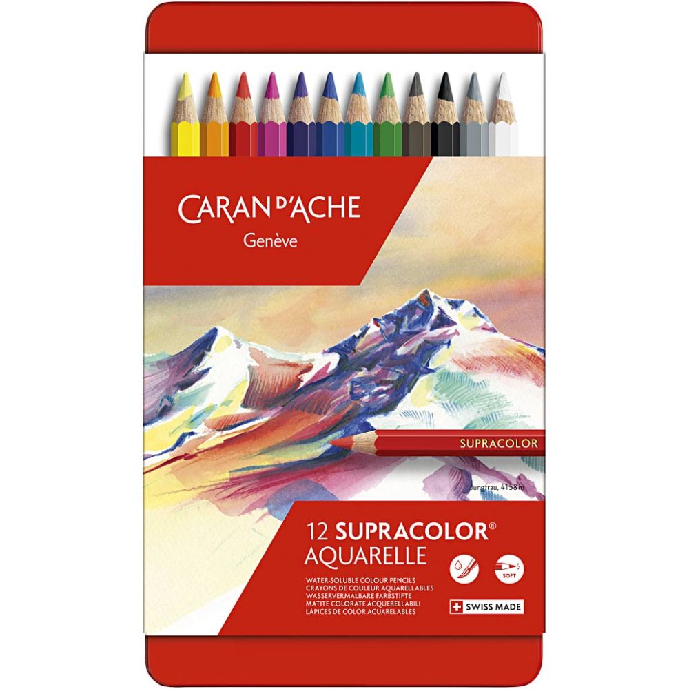 Caran D’Ache Supracolor II Watercolor Pencils - 12 Pack