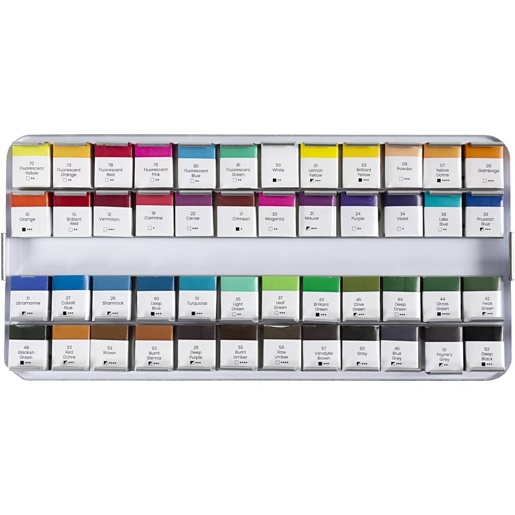 Art Aqua Watercolour Paints - 48 Colours