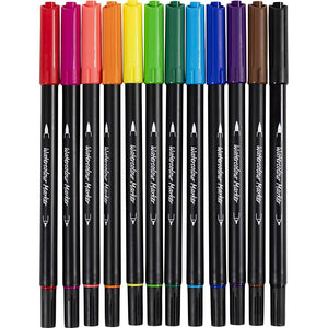 Watercolour Markers - 12 Colours