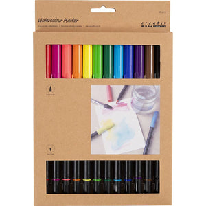 Watercolour Markers - 12 Colours