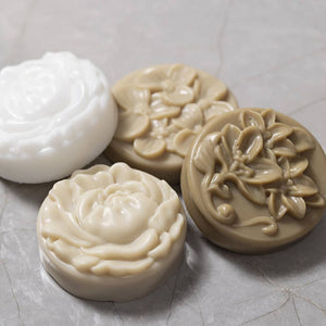 Silicone Mould - Round With Flower Design