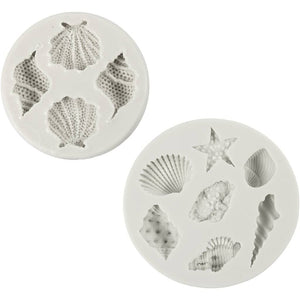 Silicone Mould - Starfish, Conch, Shell
