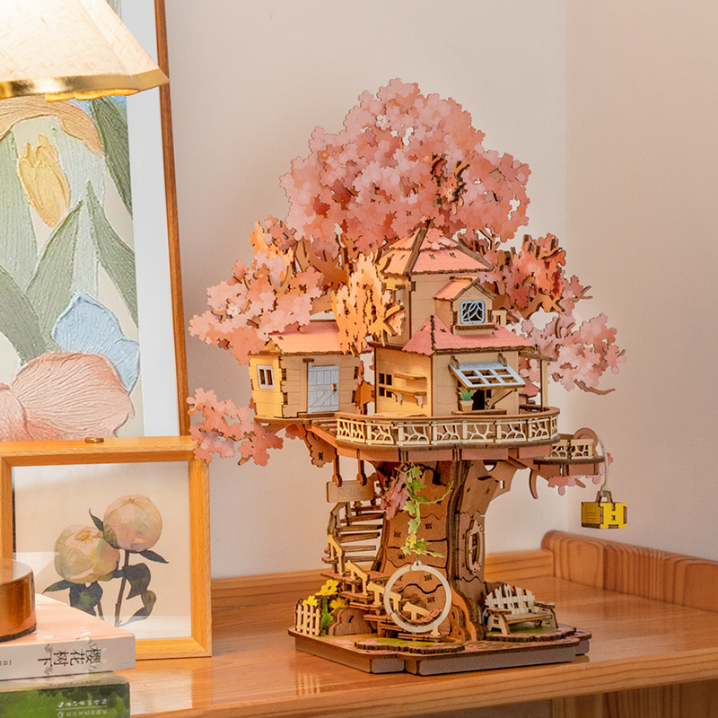 Rolife Sakura Tree House - DIY 3D Wooden Puzzle - TGS04