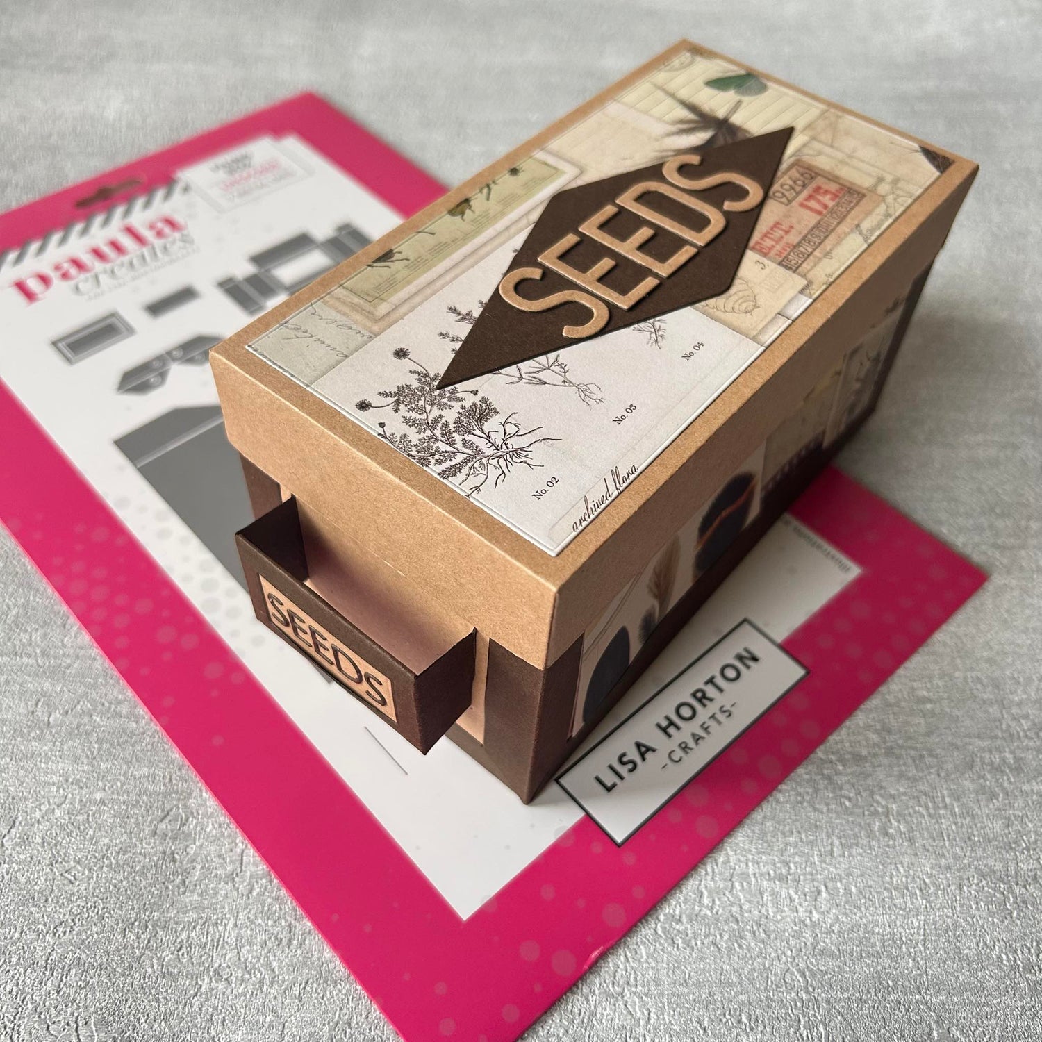 Paula Creates for Lisa Horton Crafts Die Set - Filing Box