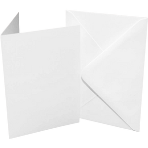 Cards & Envelopes 5 x 7 White 300GSM 40 Pack