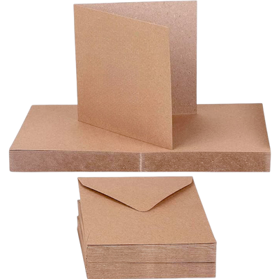 Cards & Envelopes 6x6 Kraft Card 50 Pack