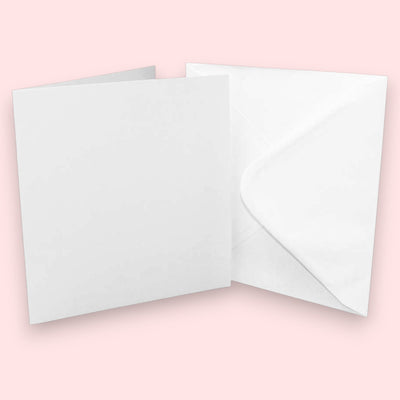 Lisa Horton Crafts Cards & Envelopes 6 x 6 White 300GSM 40 Pack