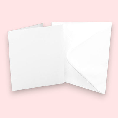 Lisa Horton Crafts Cards & Envelopes 8x8 White 300GSM 25 Pack