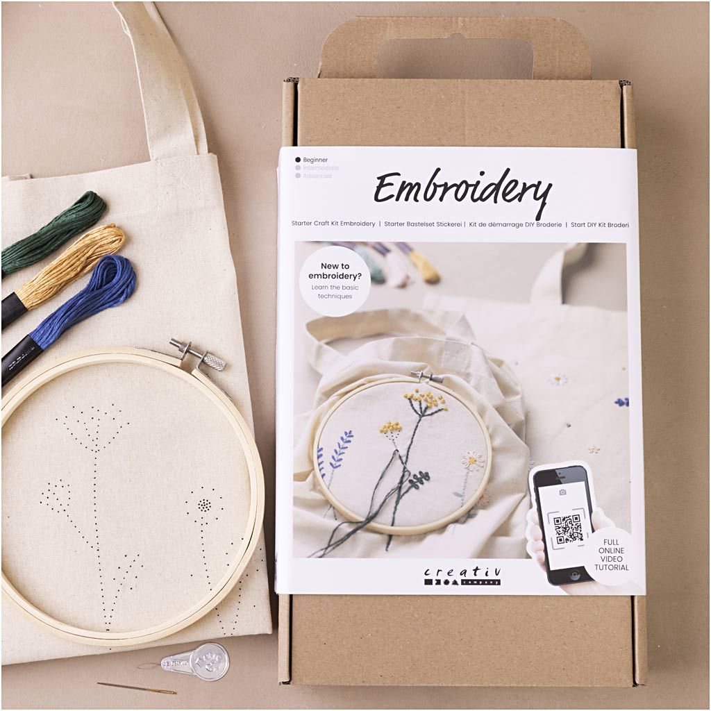 Starter Craft Kit Embroidery - Flowers