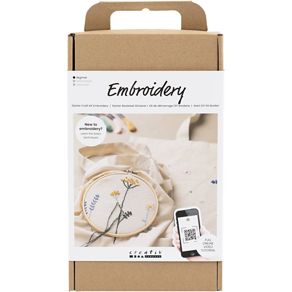 Starter Craft Kit Embroidery - Flowers