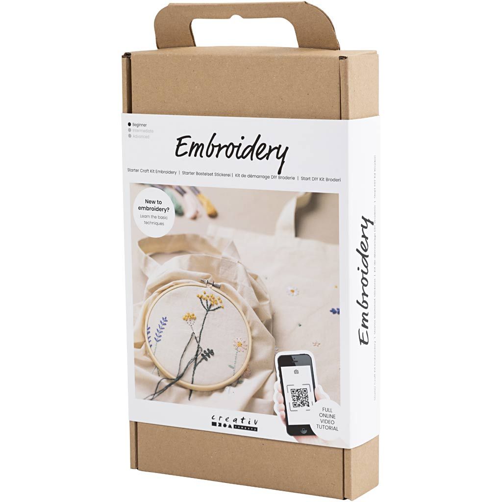 Starter Craft Kit Embroidery - Flowers