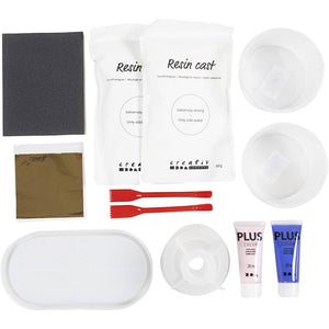 Starter Craft Kit Resin Casting - 3 candle holders and 2 trays