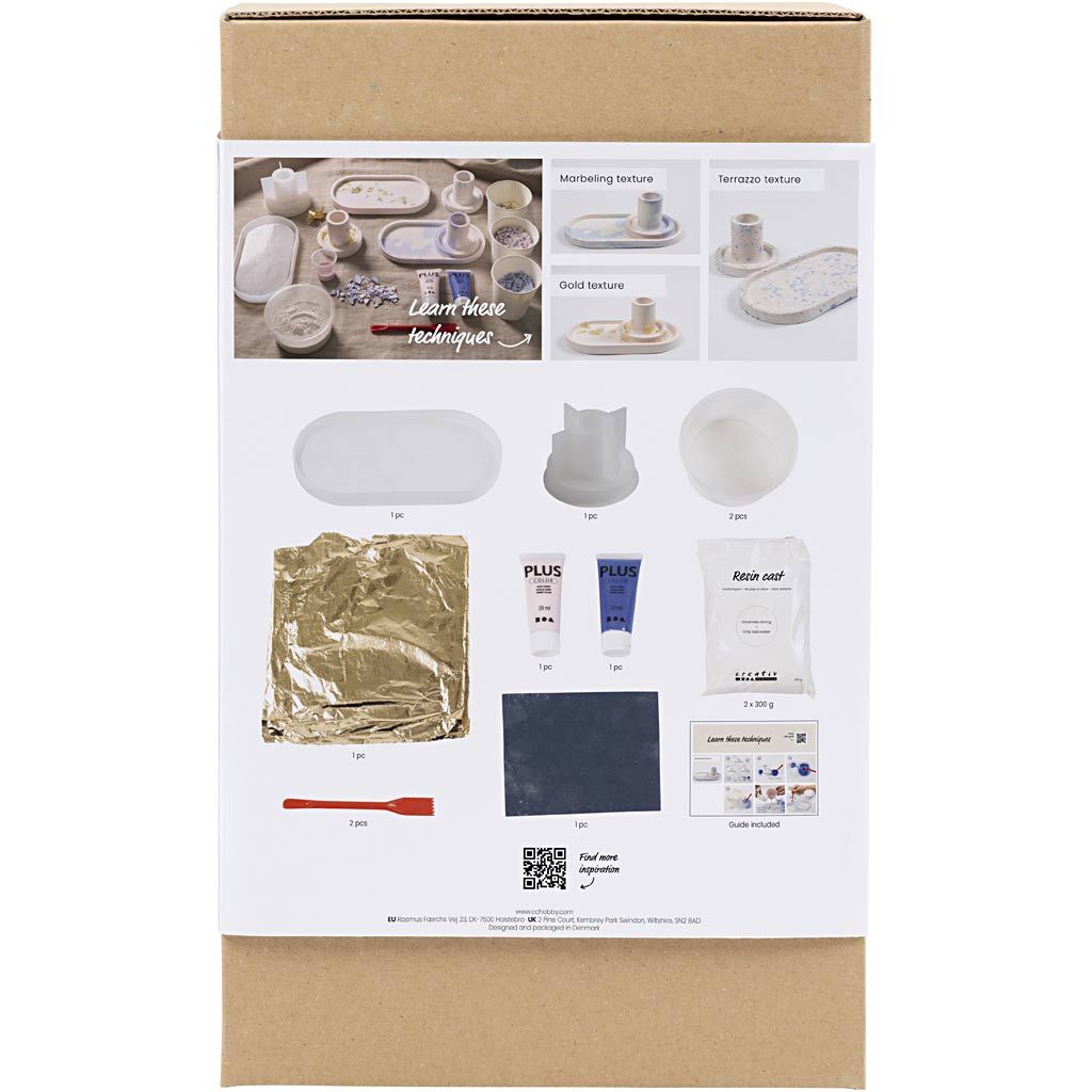 Starter Craft Kit Resin Casting - 3 candle holders and 2 trays