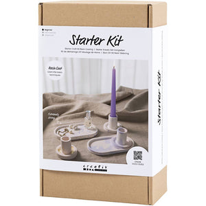 Starter Craft Kit Resin Casting - 3 candle holders and 2 trays