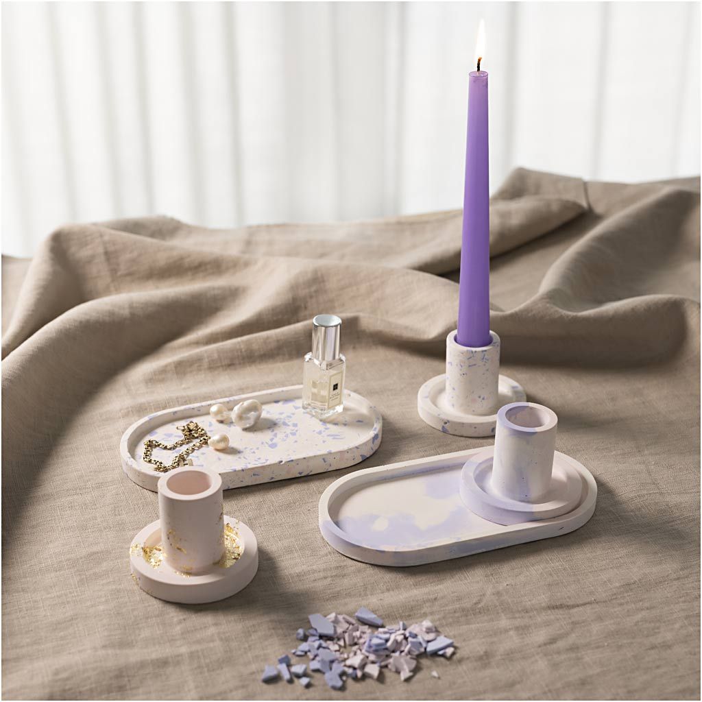 Starter Craft Kit Resin Casting - 3 candle holders and 2 trays