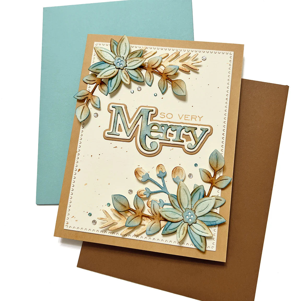 Spellbinders Christmas Foliage Etched Dies from the All About Christmas Collection by Lisa Horton