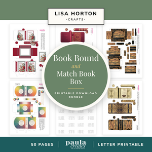 Paula Creates Book and Match Box Letter USA size Printable Download Bundle 50+ designs