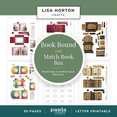 Paula Creates Book and Match Box Letter USA size Printable Download Bundle 50+ designs