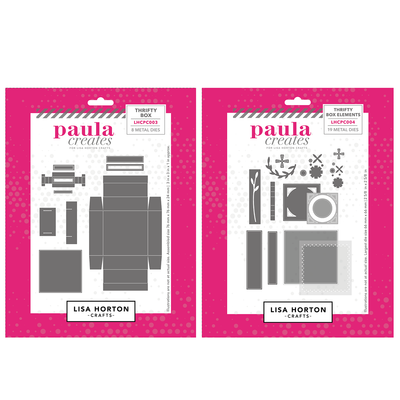 Paula Creates for Lisa Horton Crafts Thrifty Box and Elements Die Set Bundle