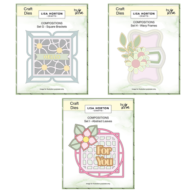 Lisa Horton Crafts Composition Layout Dies - Set G, H, I (Release 2)