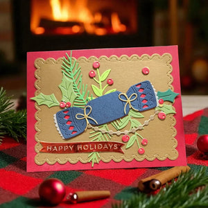 Spellbinders Bow & Bell Scallop Frame Etched Dies from the All About Christmas Collection by Lisa Horton